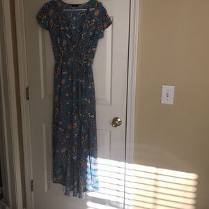 V-neck hi-low boho dress